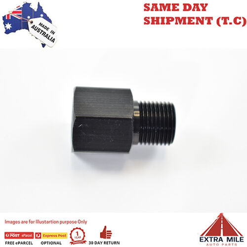 5/8 -18 UNF MALE TO 5/8 - 18 UNF FEMALE ADAPTOR Black