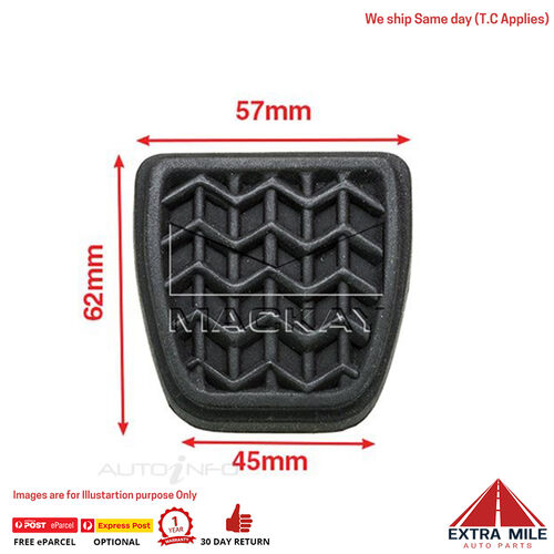 PEDAL PAD CLUTCH & BRAKE - for TOYOTA ACM20R, 21R -JUN--NOV - 2.0 - PP1044