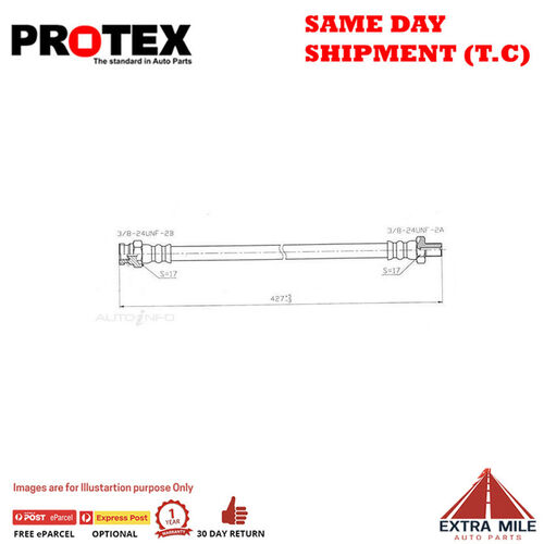 PROTEX Hydraulic Hose - Front For HOLDEN MONARO HJ 2D Cpe RWD 1974 - 1976