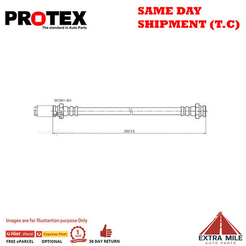 PROTEX Hydraulic Hose - Front For NISSAN 260Z S30 2D L/B RWD 1974 - 1978