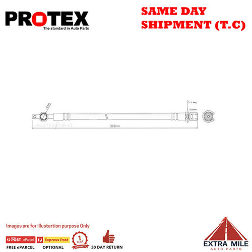 PROTEX Hydraulic Hose - Rear For TOYOTA COROLLA AE80R 4D Sdn FWD 1983 - 1986