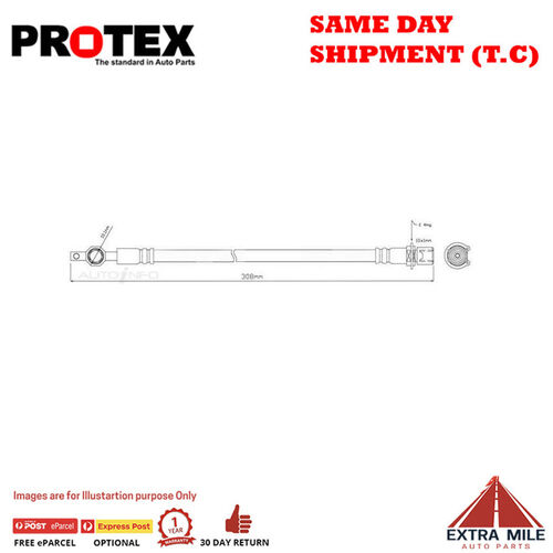PROTEX Hydraulic Hose - Front For TOYOTA LITEACE CM35R 3D Van RWD 1985 - 1988