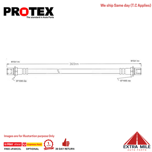 PROTEX Hydraulic Hose - Front For TOYOTA HILUX RN106R 2D Ute 4WD 1994 - 1998