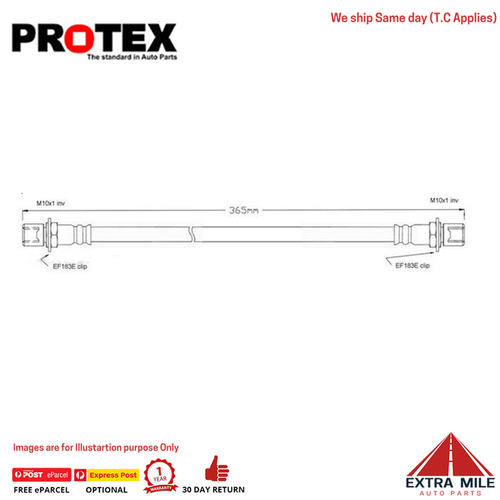 PROTEX Hydraulic Hose - Front For TOYOTA HILUX RN106R 4D Ute 4WD 1991 - 1997