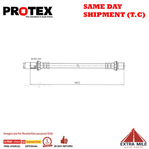 PROTEX Hydraulic Hose - Front For TOYOTA HILUX RN25R 2D Ute RWD 1975 - 1978