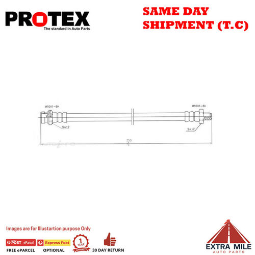PROTEX Hydraulic Hose - Rear For MITSUBISHI L200 MA 2D Ute RWD 1980 - 1981
