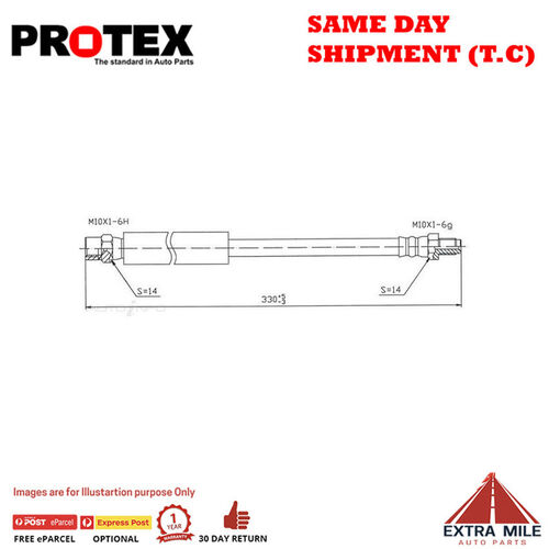 PROTEX Hydraulic Hose - Front For BMW 320i E30 2D Sdn RWD 1983 - 1991