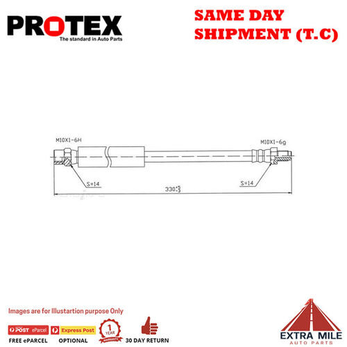 PROTEX Hydraulic Hose - Front For BMW 320i E30 4D Sdn RWD 1984 - 1990