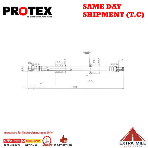 PROTEX Hydraulic Hose - Front For BMW 520i E28 4D Sdn RWD 1983 - 1985