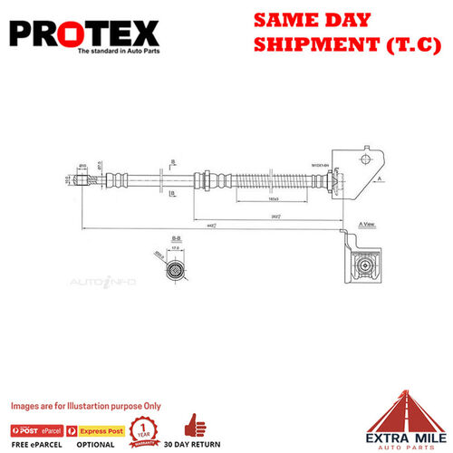 PROTEX Hydraulic Hose - Front For HYUNDAI TUCSON JM 4D SUV AWD 2004 - 2010