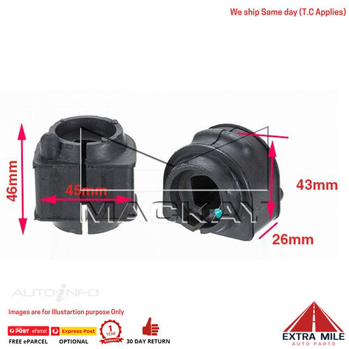 RBK1057 Sway Bar Bush Kit Rear for Mazda3 BK BL 2003 - 2014