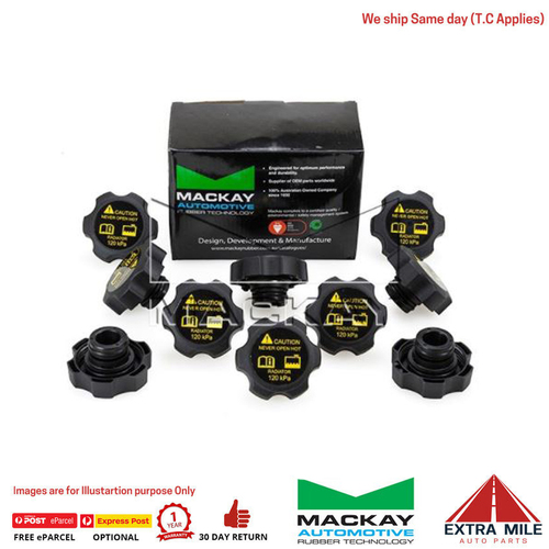 Mackay Radiator Cap Plastic Dual O Ring 120KPA - RC1005B Pack 10 Pcs
