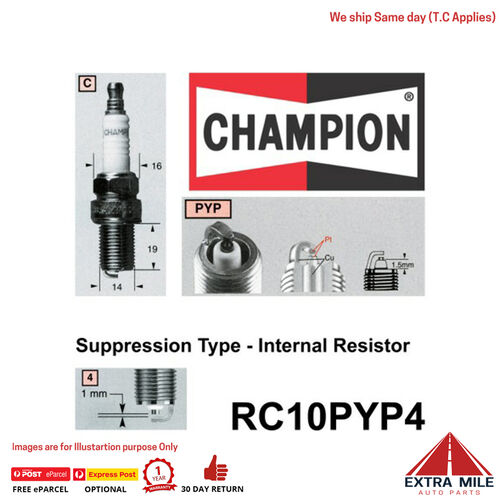 RC10PYP4 Platinum Spark Plug for LAND-ROVER RANGE-ROVER GEN2 P38A