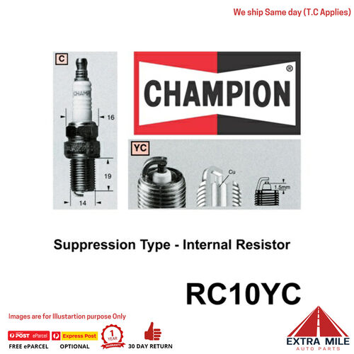 RC10YC Copper Plus Spark Plug for HOLDEN NOVA LF LG