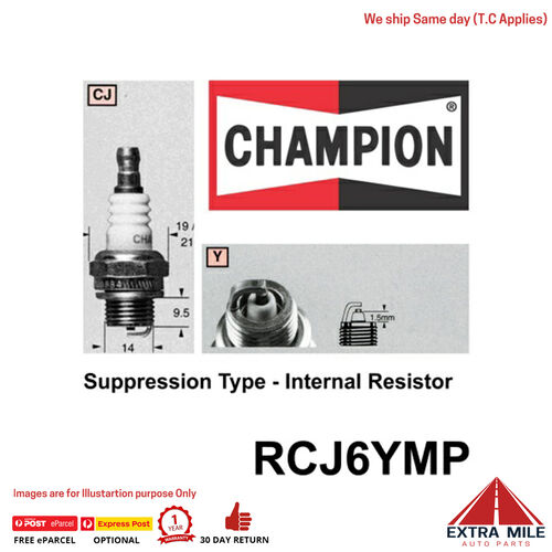 Champion RCJ6YMP SPARK PLUG - RCJ6Y MOWER PACK