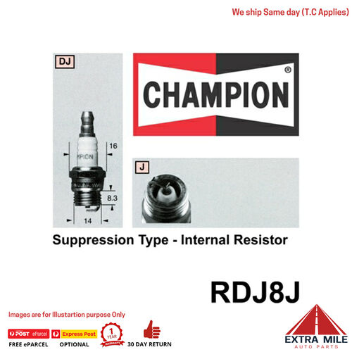 Champion RDJ8J SPARK PLUG - SMALL ENGINE (865)2