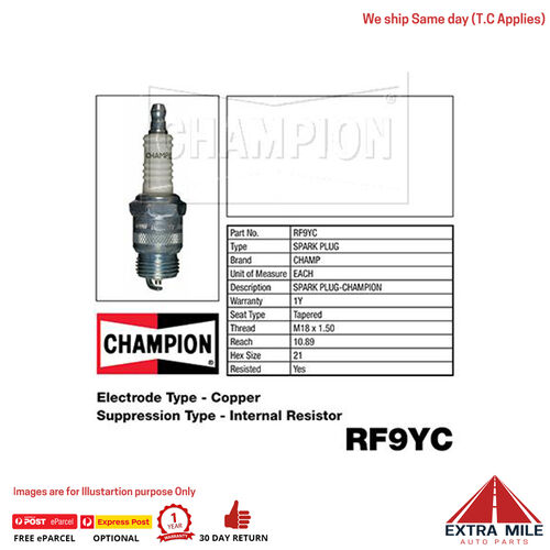 Champion RF9YC SPARK PLUG - GRP 2