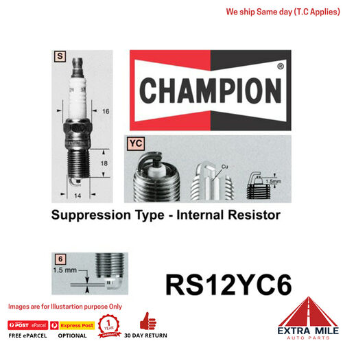 Copper Plus Spark Plug For HSV Commodore VN 3.8L 3800 LG2/LN3/L27