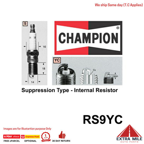 RS9YC Copper Plus Spark Plug for JAGUAR XJ12 SERIES-2 X300 XJ81 XJS