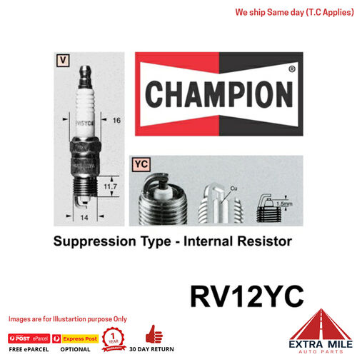 RV12YC Copper Plus Spark Plug for CHEVROLET C-SERIES C10/C20/C30