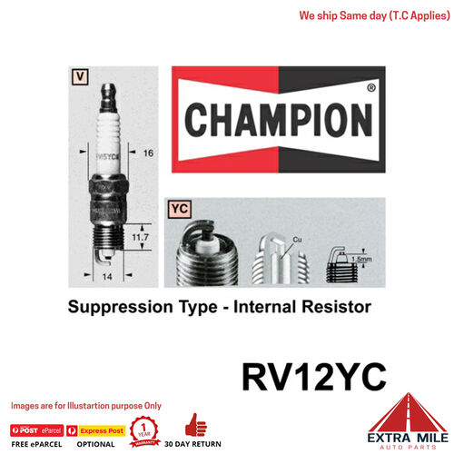RV12YC Copper Plus Spark Plug for CHEVROLET C-SERIES C10/C20/C30