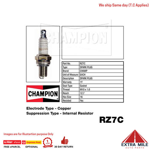 Champion Small Engine Spark Plug - RZ7C (965)