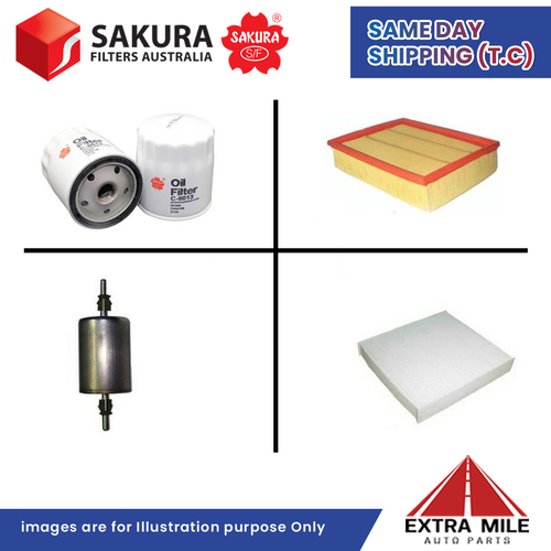 SAKURA Filter Kit For HOLDEN ASTRA TSII 120LET 4Cyl 2.0L 2000-2005