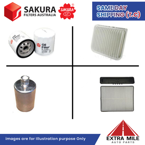 SAKURA Filter Kit For FORD FALCON FG MK II 4204T 4Cyl 2.0L 04/2012-ON