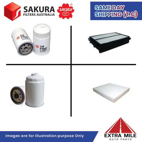 SAKURA Filter Kit For HYUNDAI GRANDEUR TG 04EB 4Cyl 2.0L 2006-ON