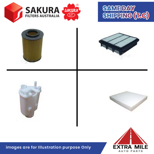 SAKURA Filter Kit For HYUNDAI SONATA NF G60B4 3.3L 2005-2008