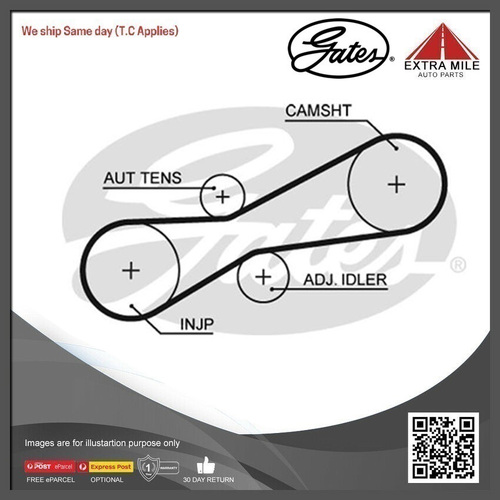 Gates Timing Belt For VW LT 28-46 2.5 TDI  2.5L Diesel -T1091