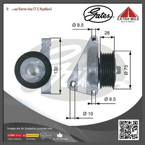 Gates Drivealign Idler Pulley For Mazda 3, 6 Petrol Engine 2.5L/2.0/1.8 MZR LFDE