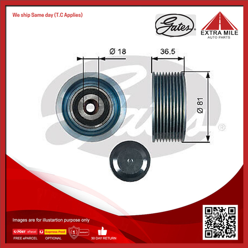 Gates v-ribbed belt , Deflection/Guide Pulley - T36508