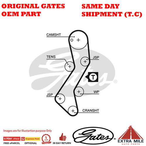 Timing Belt T708 for FORD Courier (Fiesta) MK III FVD