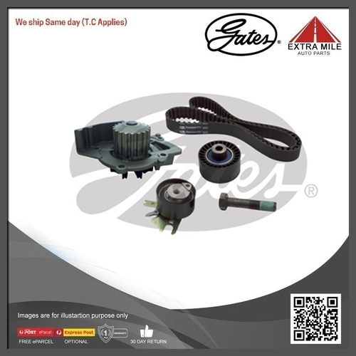 Gates Water Pump & Timing Belt Kit For Peugeot 407 2.0 Litre 6D Diesel-TCKWP1603