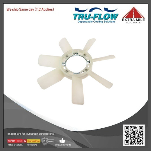 Tru-Flow Radiator Fan Blade OD 410mm For Toyota Landcruiser Bundera LJ70R 2.4L