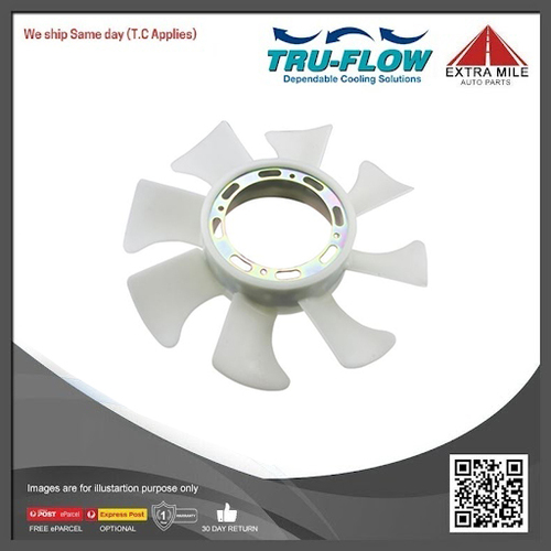 Tru-Flow Radiator Fan Blade OD 410mm For Mitsubishi Triton ML MN MQ 2.4L-TFB515