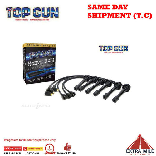 Top Gun Spark Plug Lead Set For Mitsubishi Challenger-V6 Cyl 3.0L 3.0L 1996 >