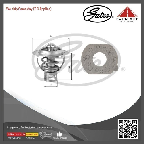 Gates Thermostat Coolant For Nissan Skyline RB20DE 2.0L Petrol -TH04077G1
