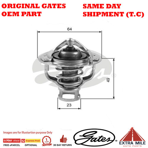 GATES COOLANT THERMOSTAT fits NISSAN PATROL K260 01/88-12/95 4.2L 125KW TH04082