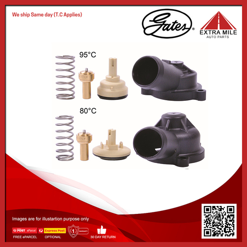 Gates Thermostat For Volkswagen Beetle 1.4L TSI 5C2,5C1 CNWA,CTKA,CAVD,CTHD Petrol