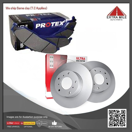 Rear Rotors, Brake Pad Set For Toyota Landcruiser HDJ80R 05/90-01/95