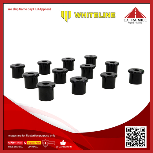 Whiteline Rear Spring - Front/Rear Eye and Shackle Bushing Kit - W71084