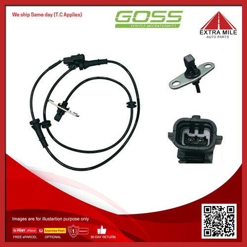 Goss Abs Wheel Speed Sensor - Rear For Nissan Navara DX RX SL ST 2.3L YS23DDT