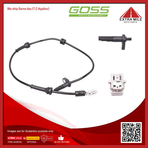 Goss Abs Wheel Speed Sensor - Front For Nissan Dualis ST J10 2.0L MR20DE I4 DOHC