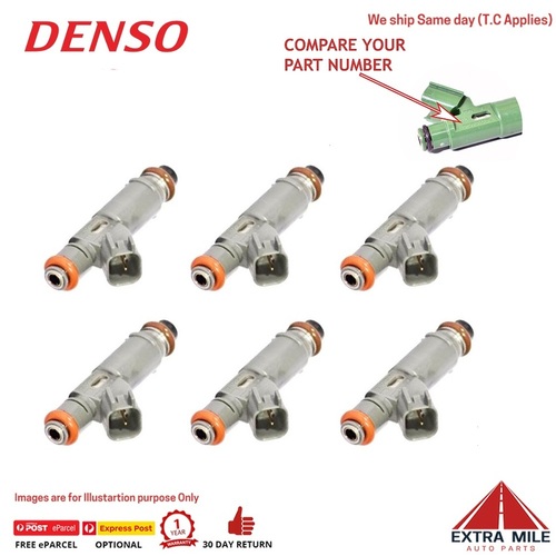 Denso Genuine OEM Fuel Injector - For Ford, Mercury - 6 PACK - YF1E-A2C
